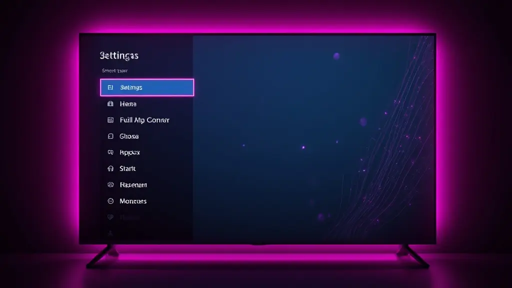Menu de configuration pour pure iptv ott