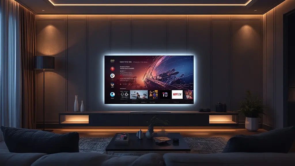 Interface de l'abonnement premium iptv france sur Smart TV