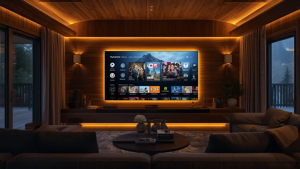 Interface de l'abonnement premium iptv suisse sur Smart TV